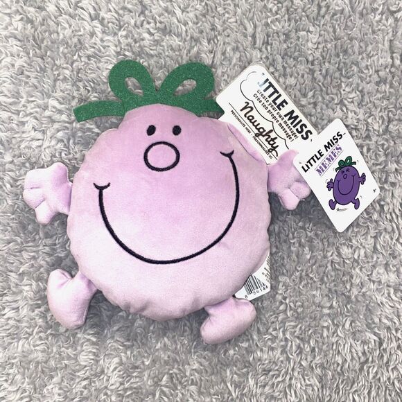 Just Play Other - Little Miss Naughty Plush 6” inch Mr Men Miss Memes Stuffed Toy 2023 NWT Purple